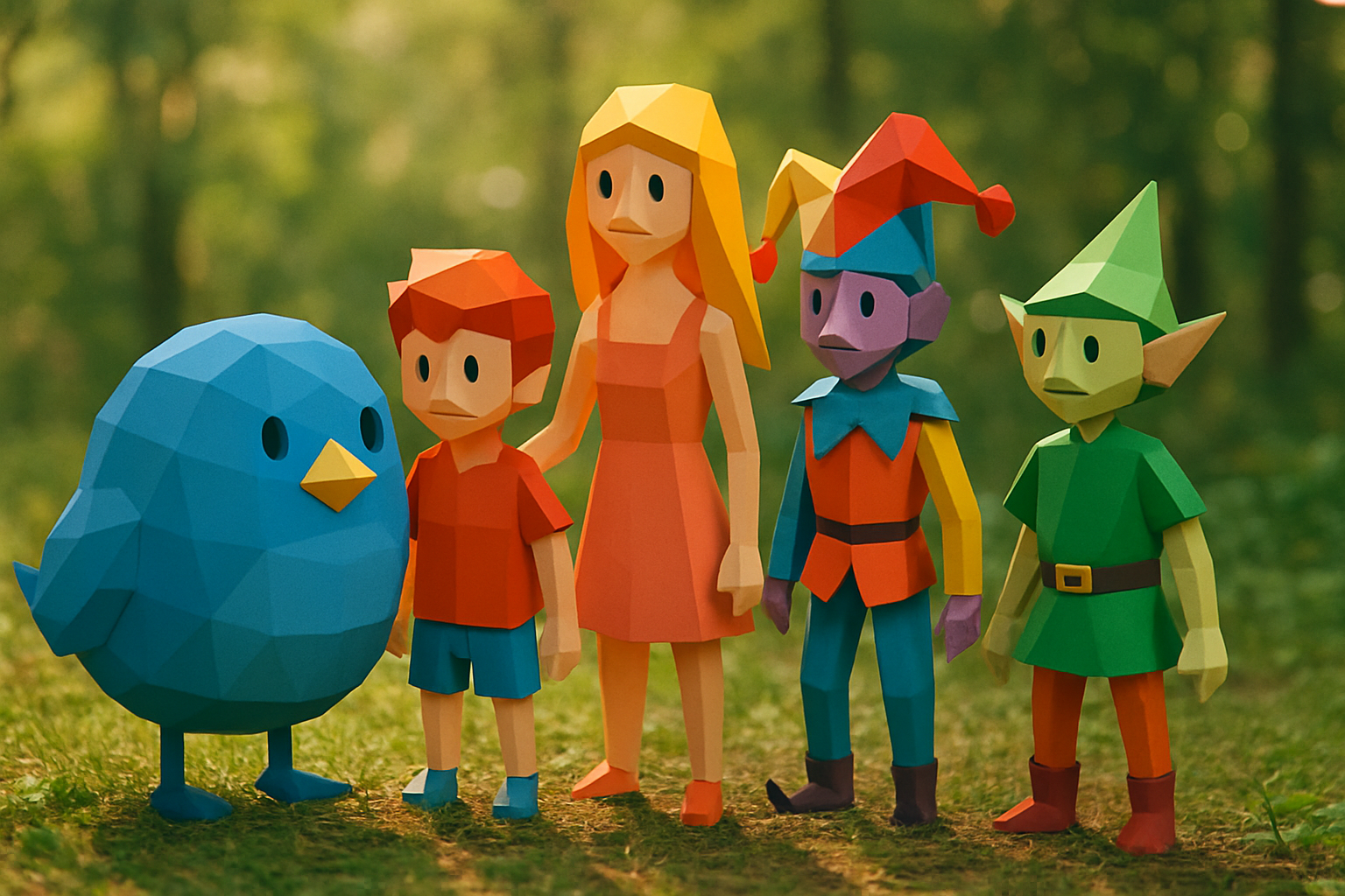 Mundo digital y personajes de Family Game
